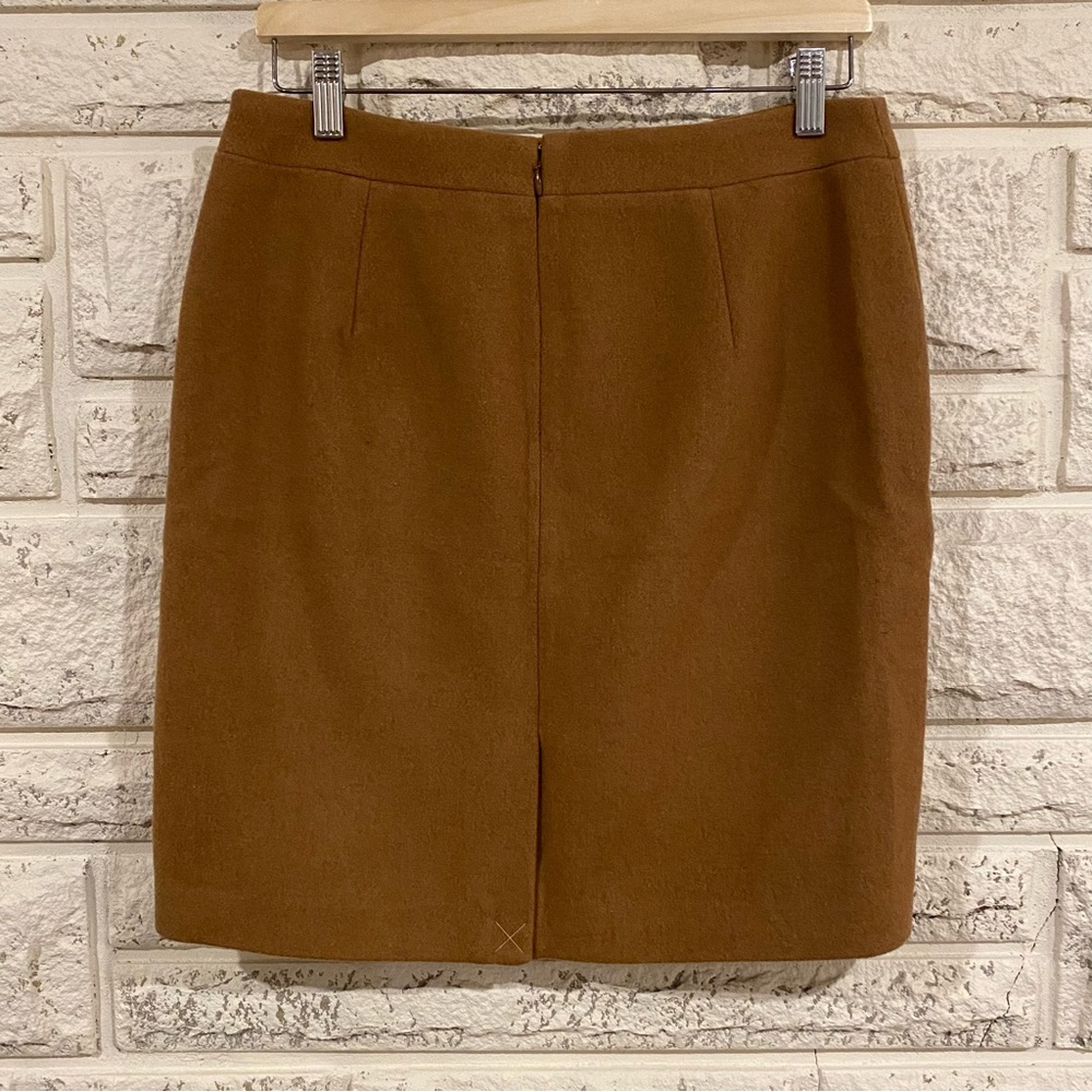 J. Crew Mercantile Wool Pencil Skirt Brown Neutral (US 8P) - Picture 2 of 5